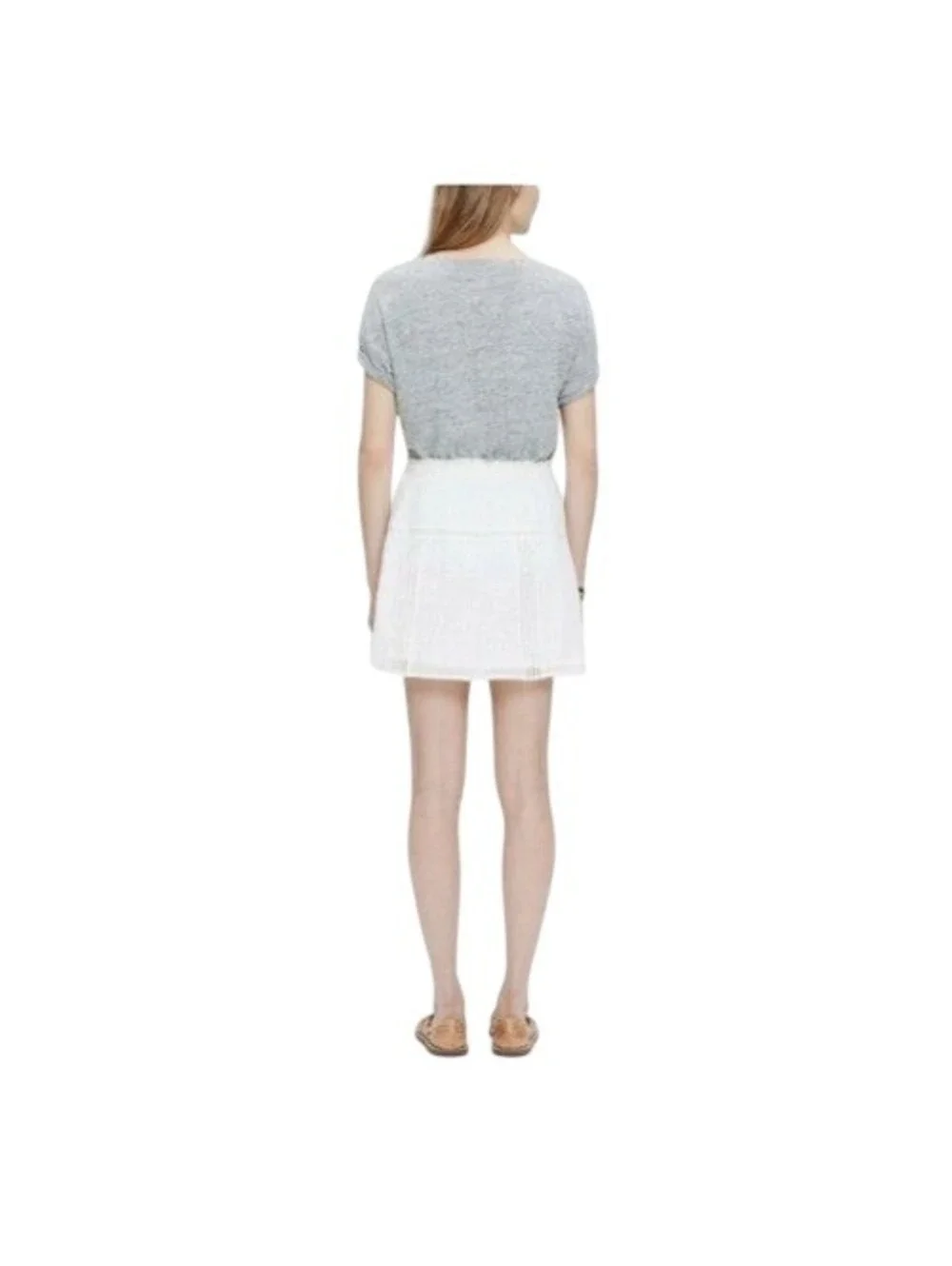 Madewell Women's White Gauzy Crepe Cotton Crochet High Summer Mini Skirt XS
